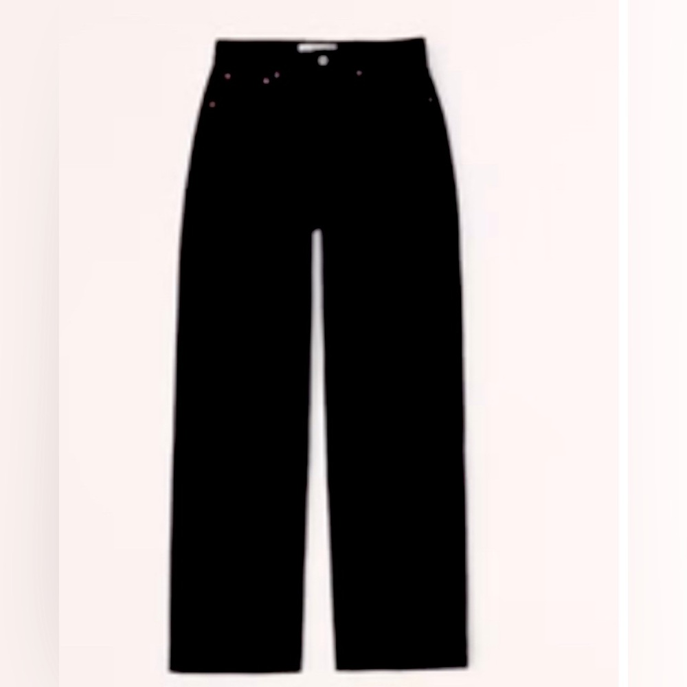 Abercrombie and Fitch - Women's High Rise Loose Jean - Black